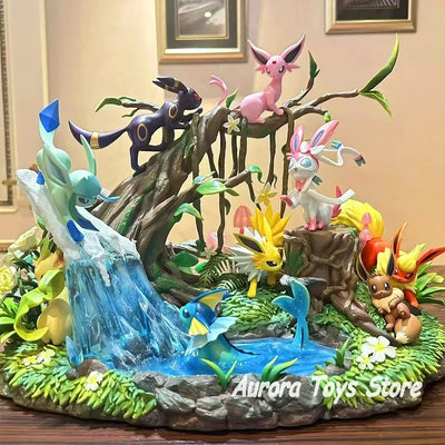 27cm/10.63in Anime Pokemon Figure Eeveelution Action Figure PVC Model Statue Collection Desktop Decoration Toys Gifts - Otaku Legends Store
