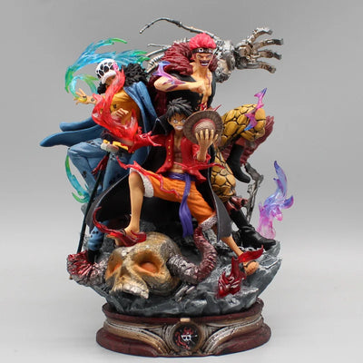 BANDAI Action Figure 22cm One Piece Figure Three Captain Anime Figure Kid Law Luffy Pvc Model Statue Doll Collection - Otaku Legends Store