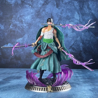 One Piece  Statua Roronoa Zoro 3 Spade con Effetti Speciali