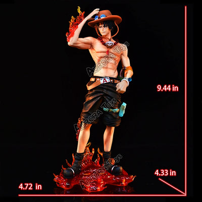 9.44in/24cm Anime One Piece Figure Ace Figure PVC Collectible Statue Model Toys Gifts - Otaku Legends Store